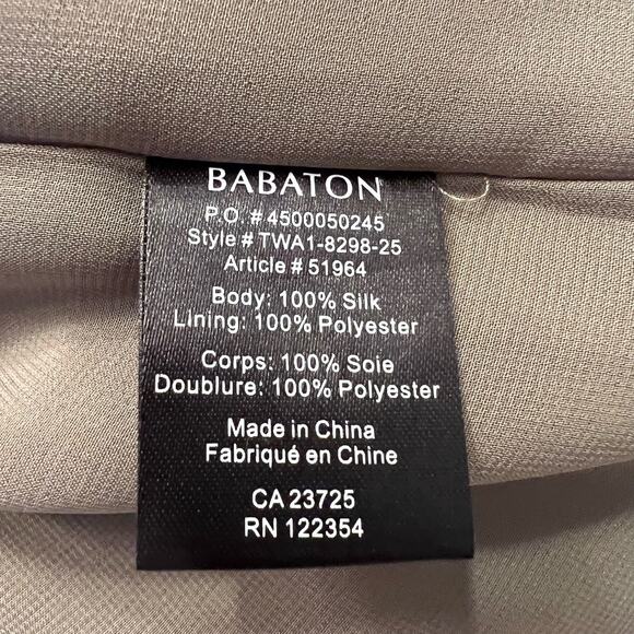 Babaton Corbett Silk Romper Olive Green POCKETS size Small - Picture 10 of 12